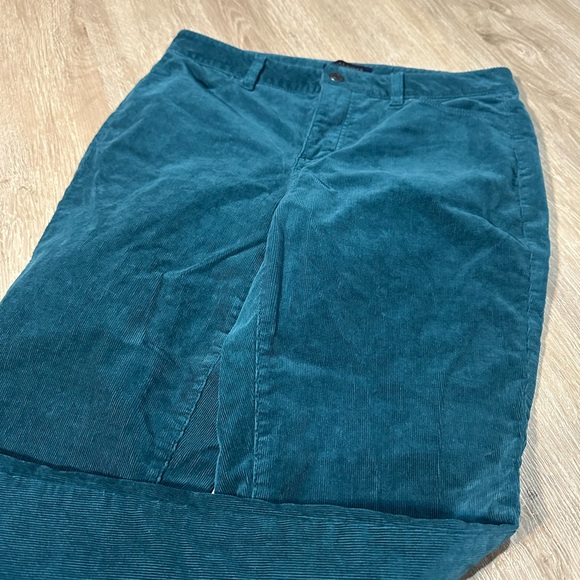 Talbots Teal Corduroy Trousers Size 8P - Picture 4 of 5